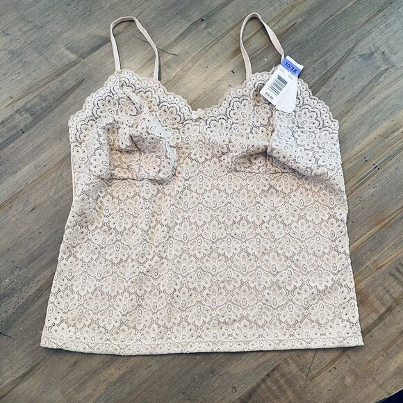 Delta Burke Lace Camisole Womens Plus Size 3X Fairy Shaping Wireless y2k NWT - Picture 1 of 3